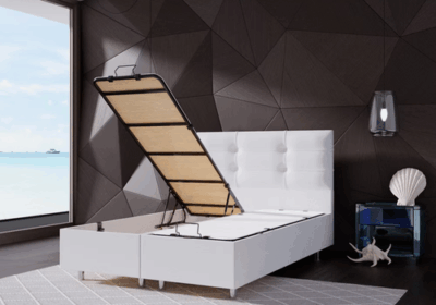 PERL - Lit coffre simili cuir – Image 2