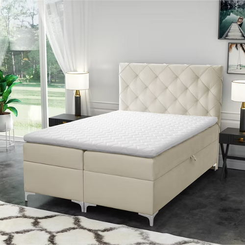 SEVILLA | Lit Coffre Boxspring + Matelas + Surmatelas