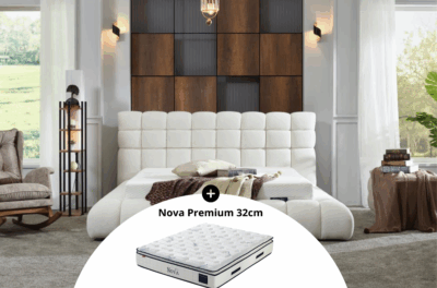 Pack complet Lit coffre Bottom + Matelas Nova Premium 32cm – Image 2