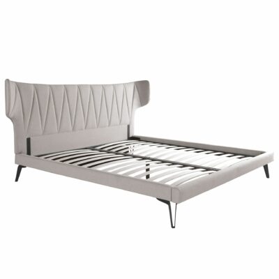 LIT EN TISSU GRIS CLAIR – Image 2