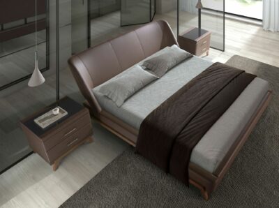 LIT EN SIMILICUIR BRUN CHOCOLAT – Image 4