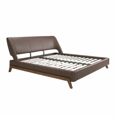 LIT EN SIMILICUIR BRUN CHOCOLAT – Image 2