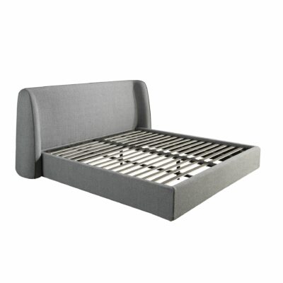 LIT EN TISSU GRIS FONCÉ – Image 2