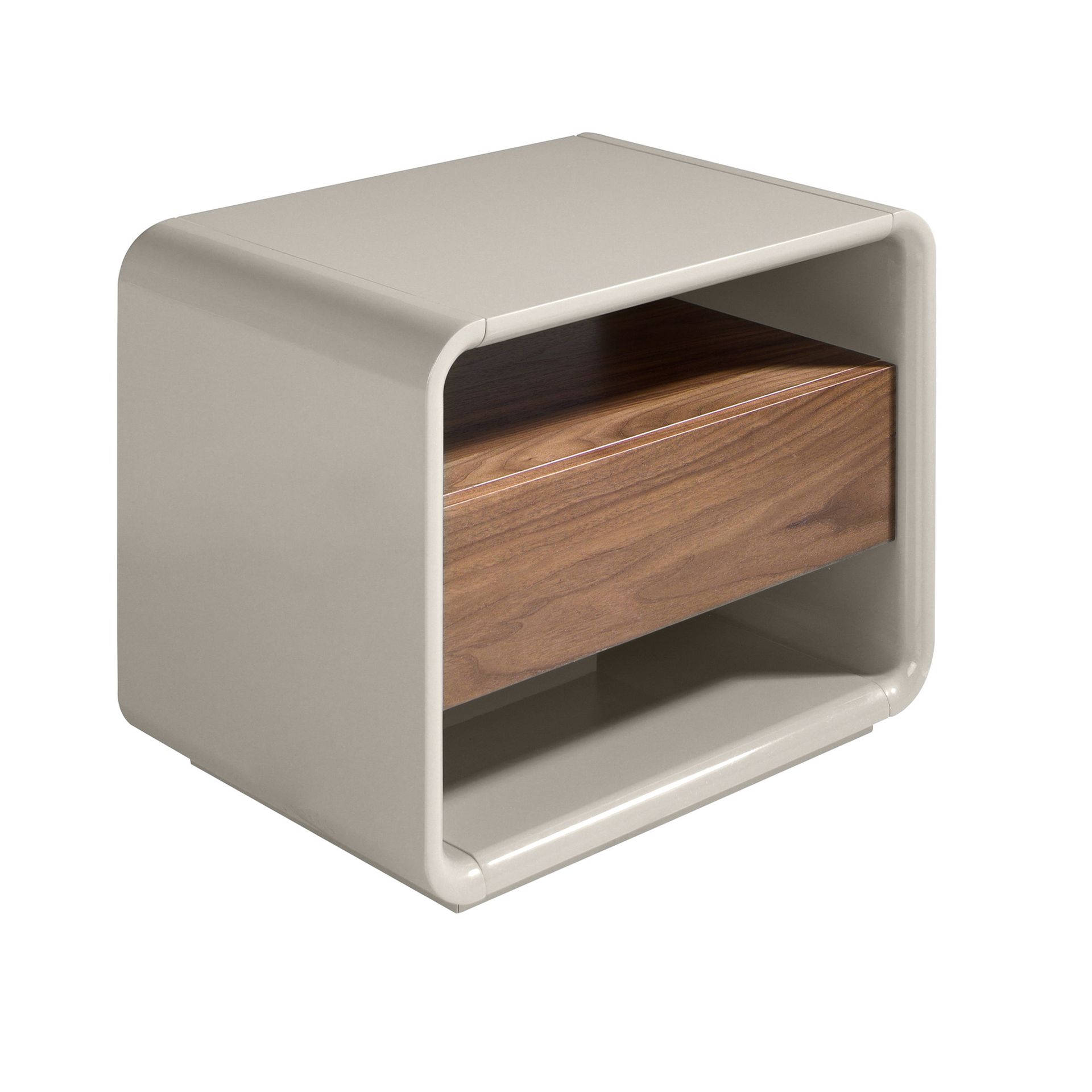 TABLE DE CHEVET NOYER ET BOIS GRIS