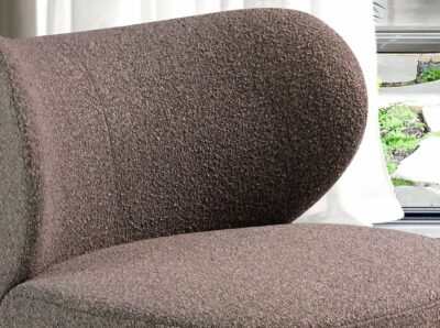 Fauteuil en tissu marron – Image 4