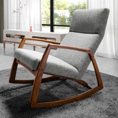 Fauteuil en cuir brun foncé – Image 3