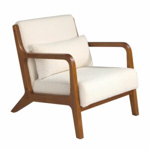Fauteuil en tissu blanc