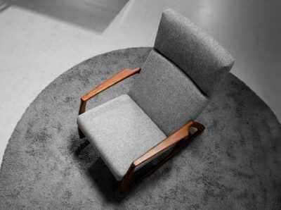 Fauteuil en cuir brun foncé – Image 5