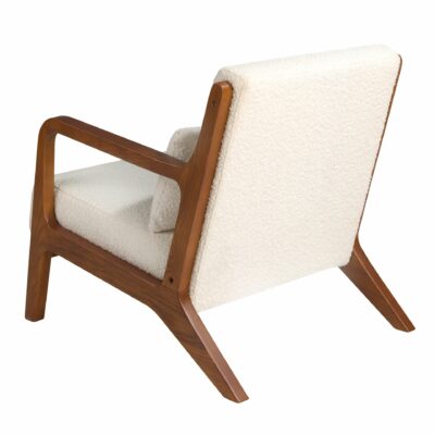 Fauteuil en tissu blanc – Image 3