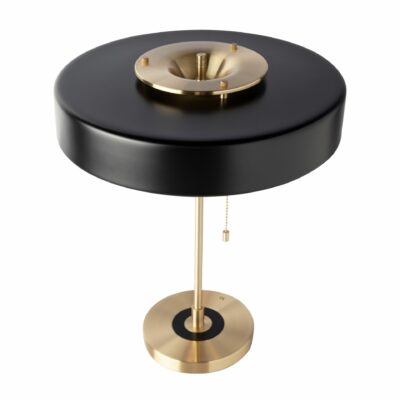 Lampe de bureau en aluminium doré et aluminium noir