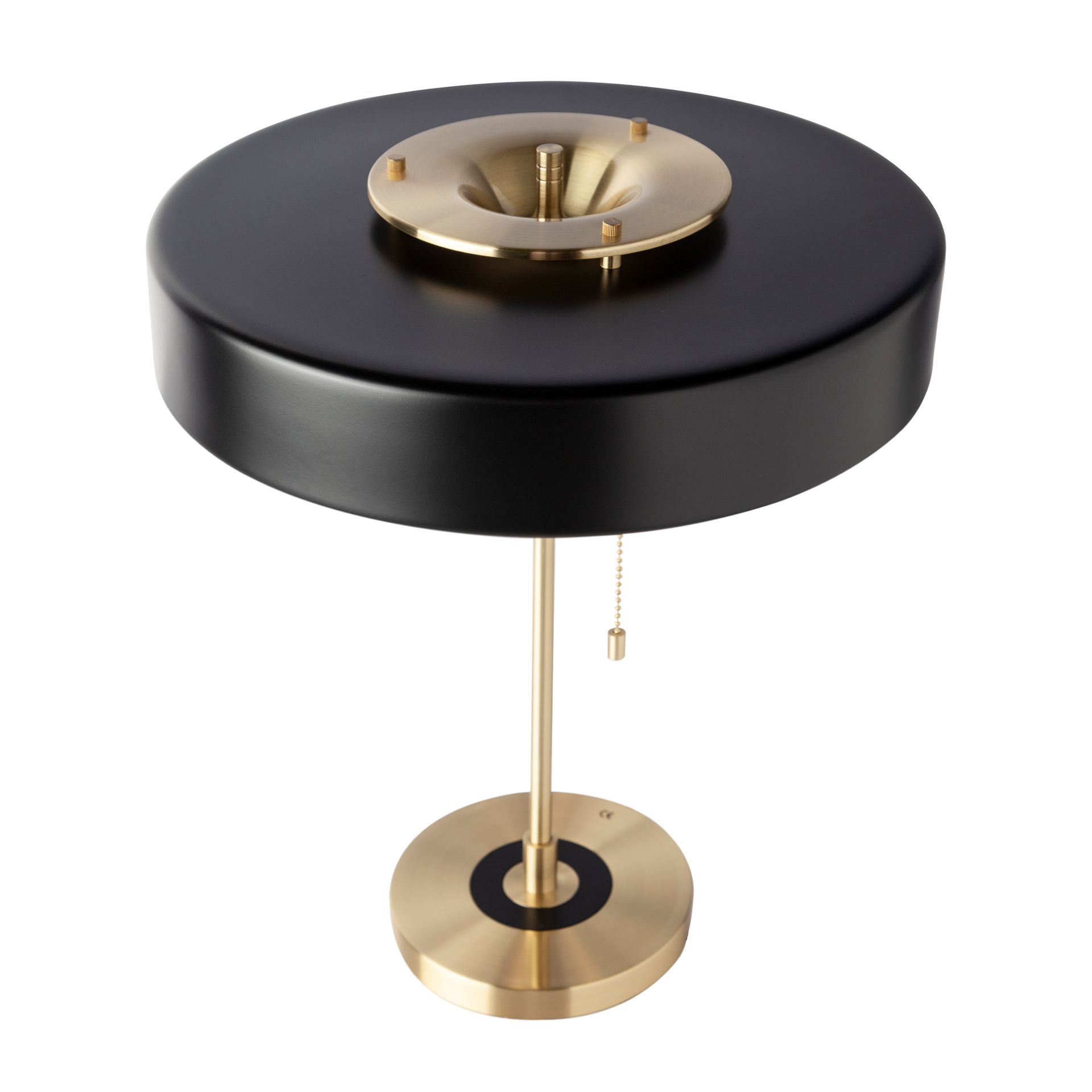 Lampe de bureau en aluminium doré et aluminium noir