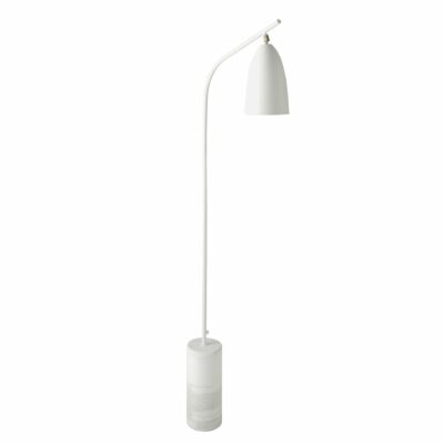 Lampadaire en marbre et acier blanc – Image 2