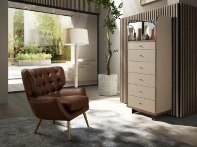 Fauteuil Chester cuir marron foncé – Image 3